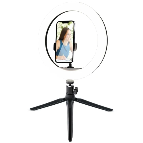 12 inch Multi White LED Ring Light, Clip-on Phone Mount, Live Videos, Vlogging - Image 8