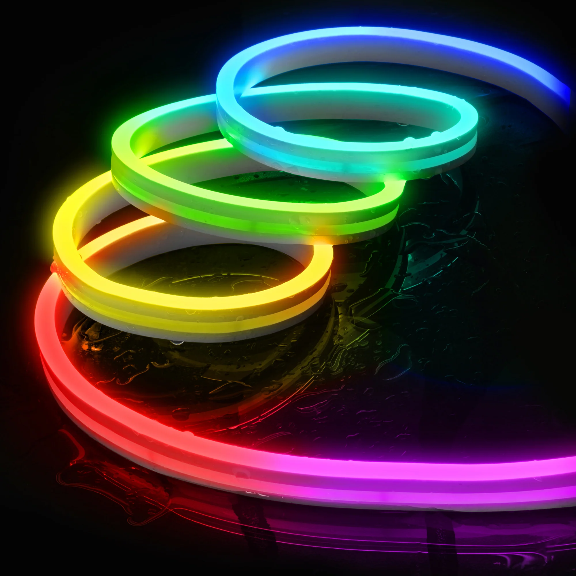 Smart 16.4ft Neon Flow Outdoor Multi-Zone LED Light Strip, IP66 Weather & Water Resistant - Image 5