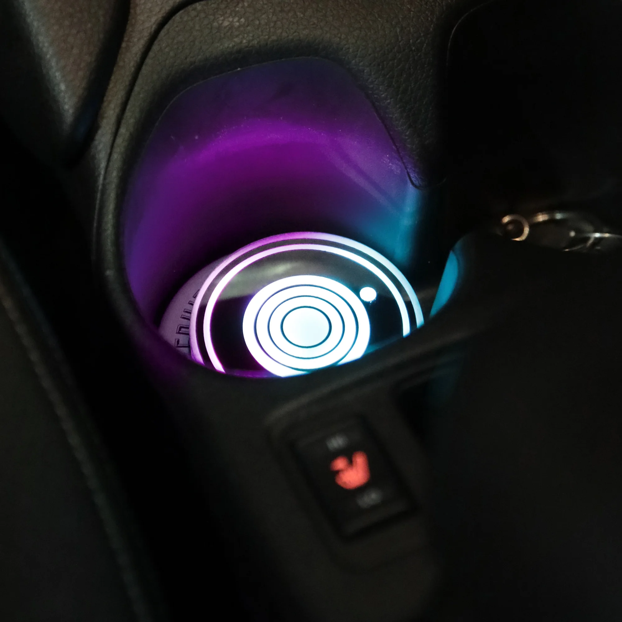 2 pack Multi-Color LED Cup Holder Sensor Lights, Coaster Rechargeable - Image 5