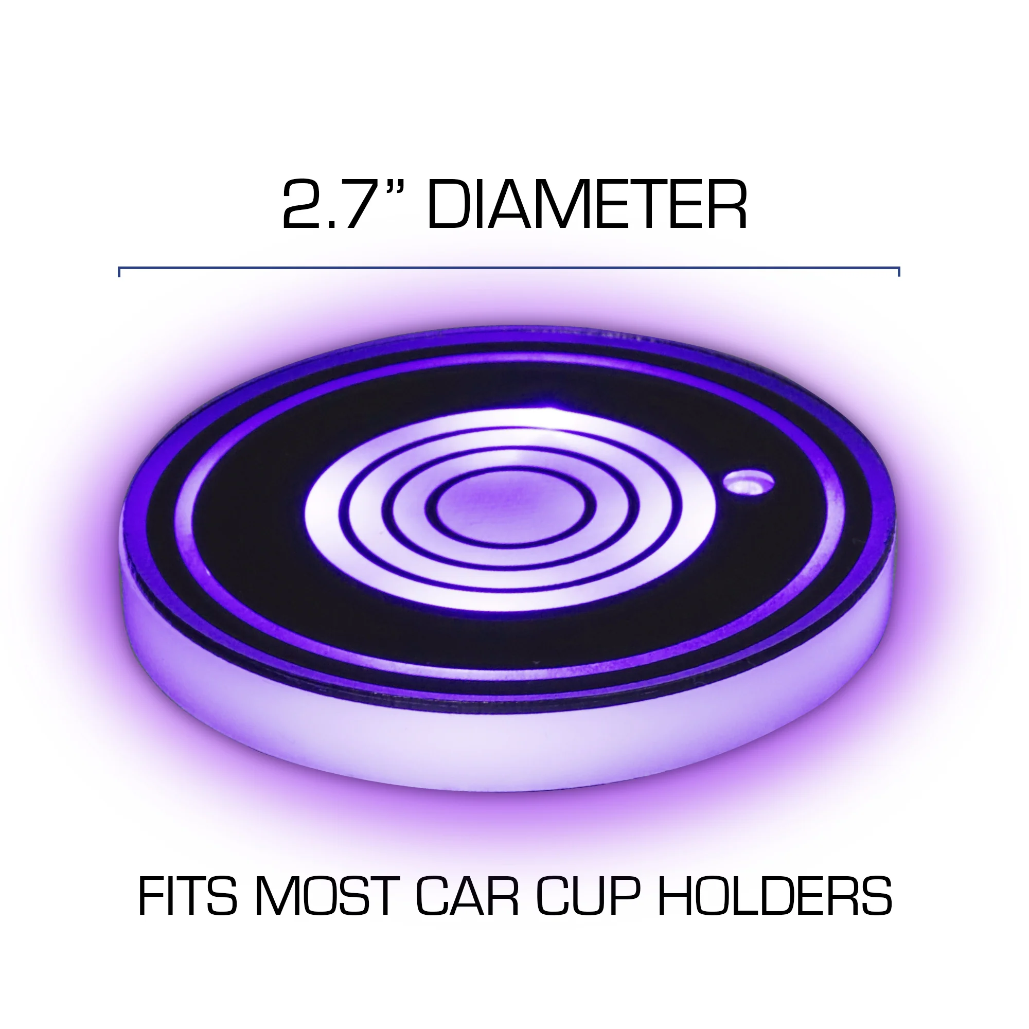 2 pack Multi-Color LED Cup Holder Sensor Lights, Coaster Rechargeable - Image 6