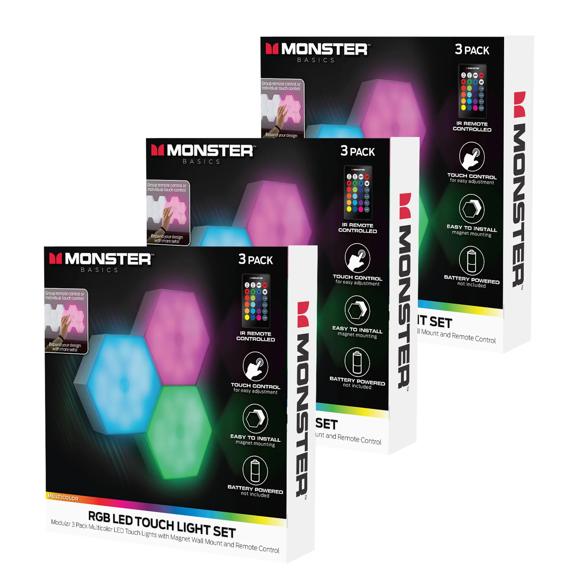 3-Pack Multi-Color LED Touch Light, 4 Unique Color-Changing Modes - Image 10