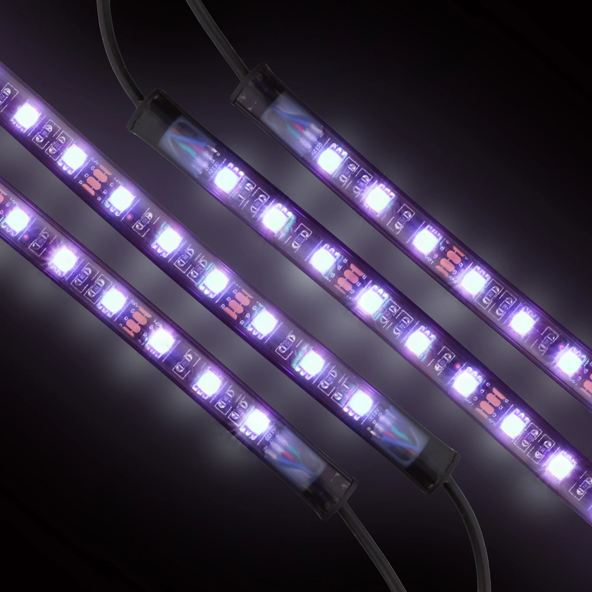 4-Pack Smart App Sound-Reactive Multi-Color LED Car Interior Lights, Bluetooth - Image 6