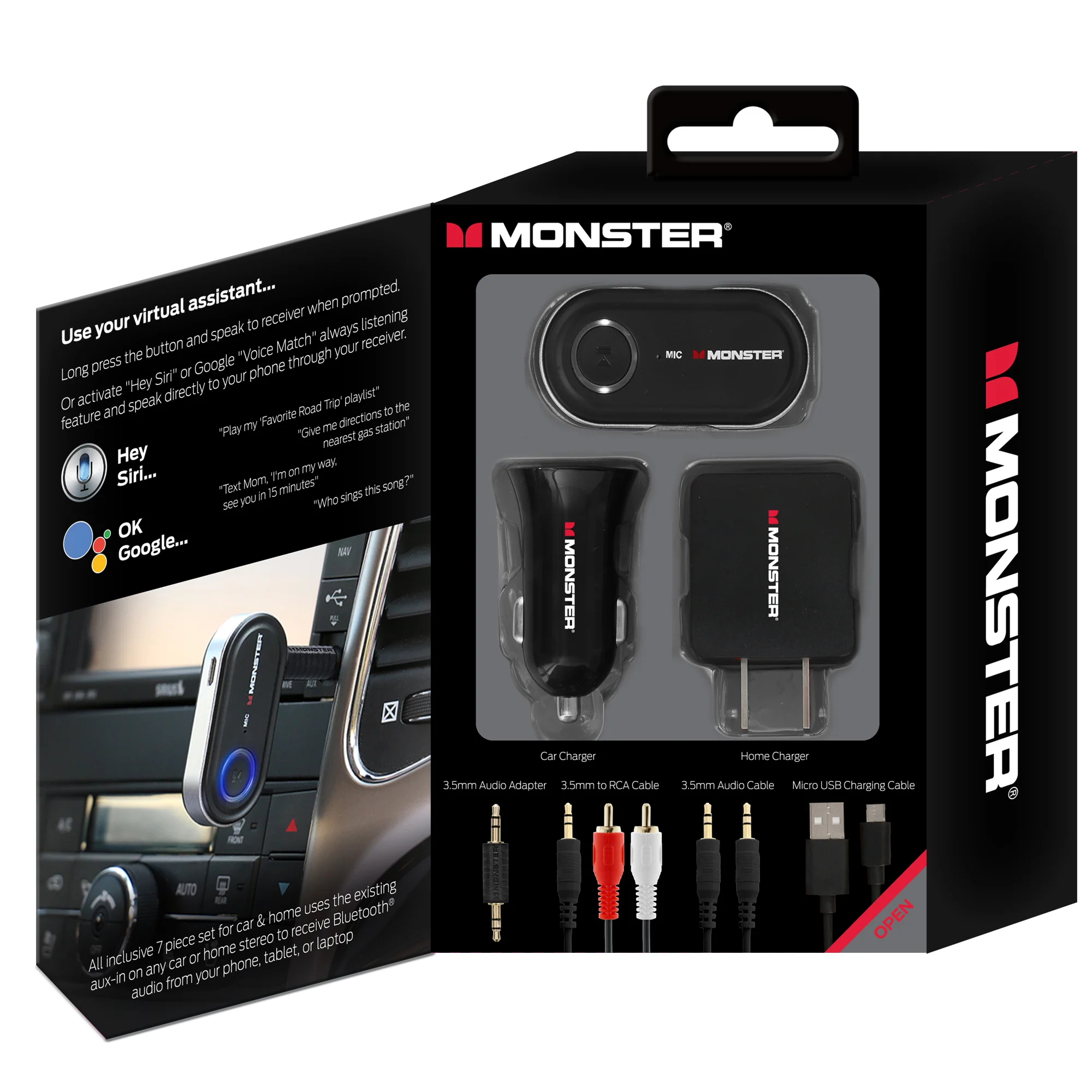 7-Piece Bluetooth Audio Receiver Kit, Great For Car/Home Use - Image 7