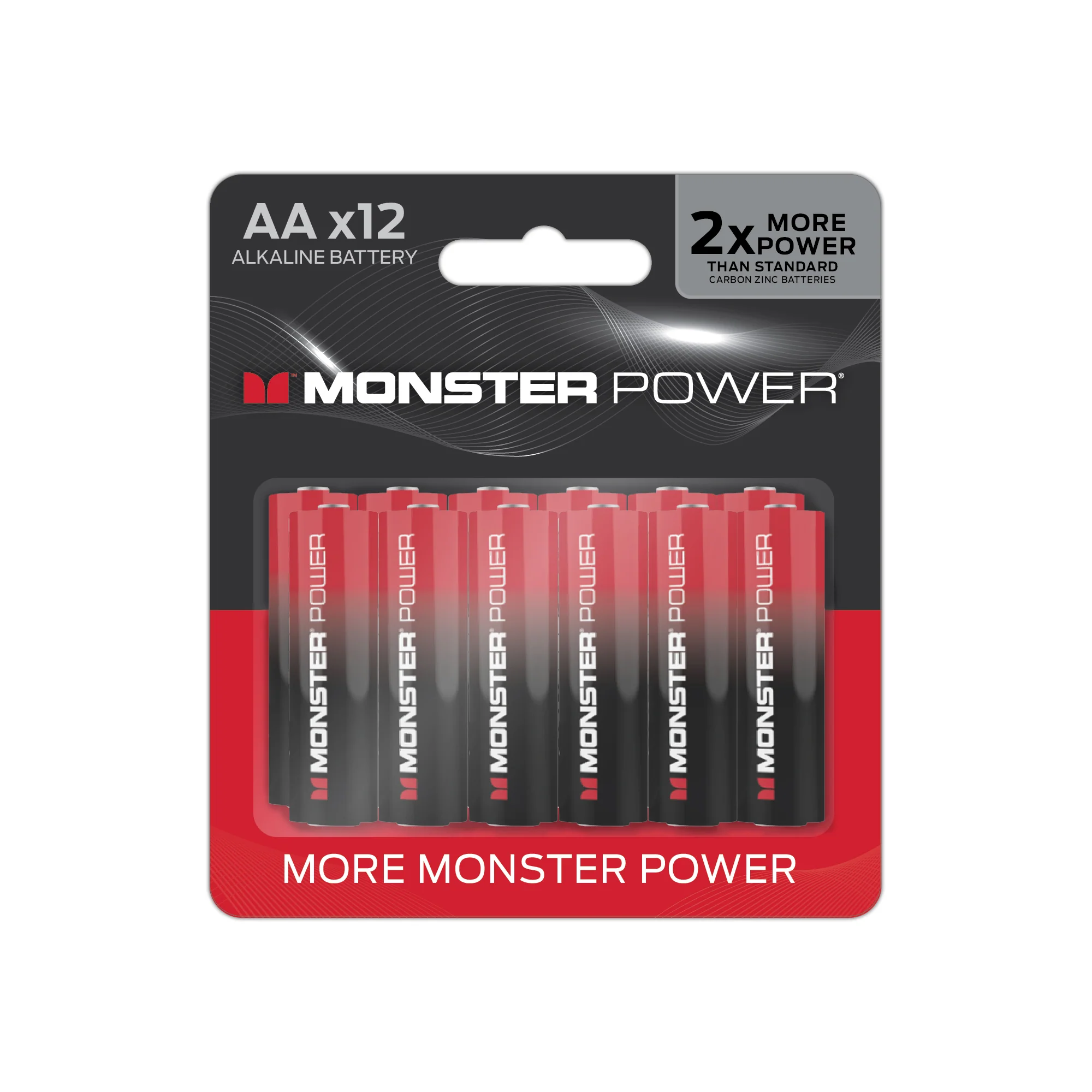 Monster Power AA Alkaline Batteries, 1.5V LR6 Double A Batteries, Long-Lasting Leak-Resistant Power for Remotes, Toys, Flashlights & Household Devices (12) - Image 7