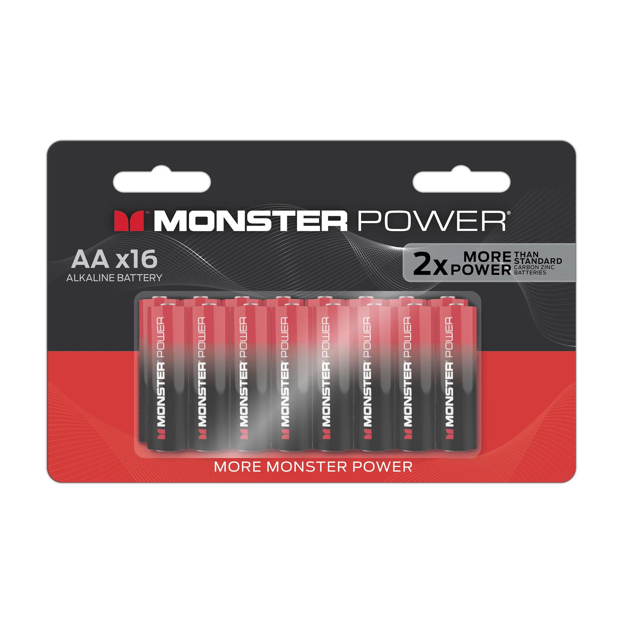 Monster Power AA Alkaline Batteries, 1.5V LR6 Double A Batteries, Long-Lasting Leak-Resistant Power for Remotes, Toys, Flashlights & Household Devices (16) - Image 7