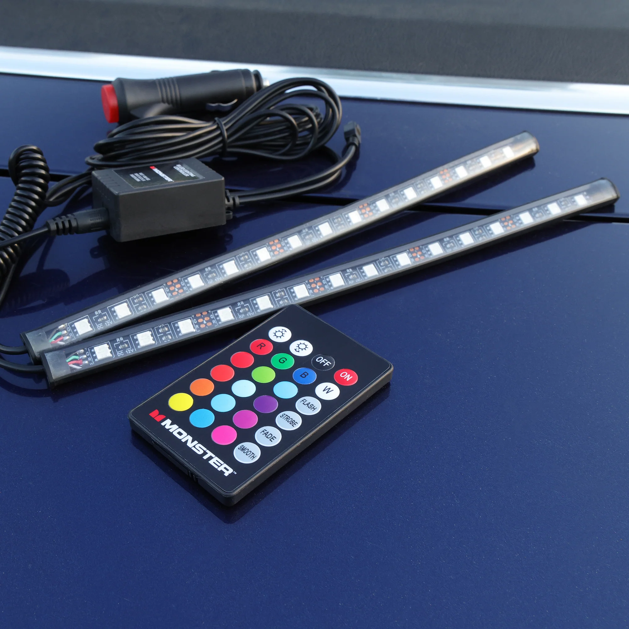 2-Pack Bluetooth Car Interior LED Accent Lights - Image 10