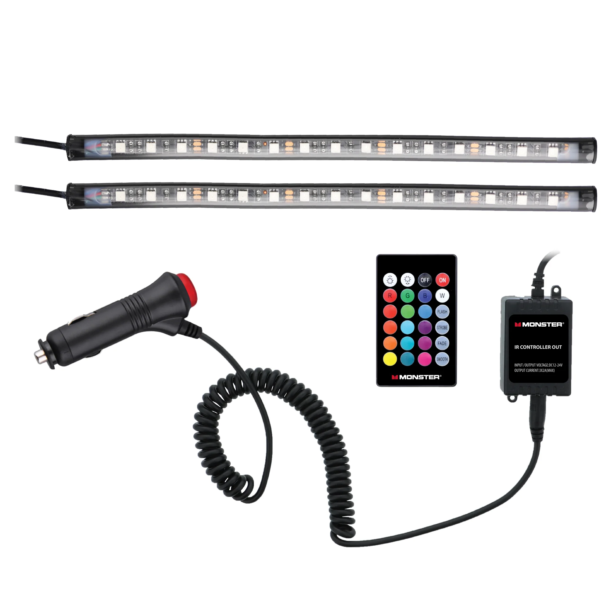 2-Pack Bluetooth Car Interior LED Accent Lights - Image 11