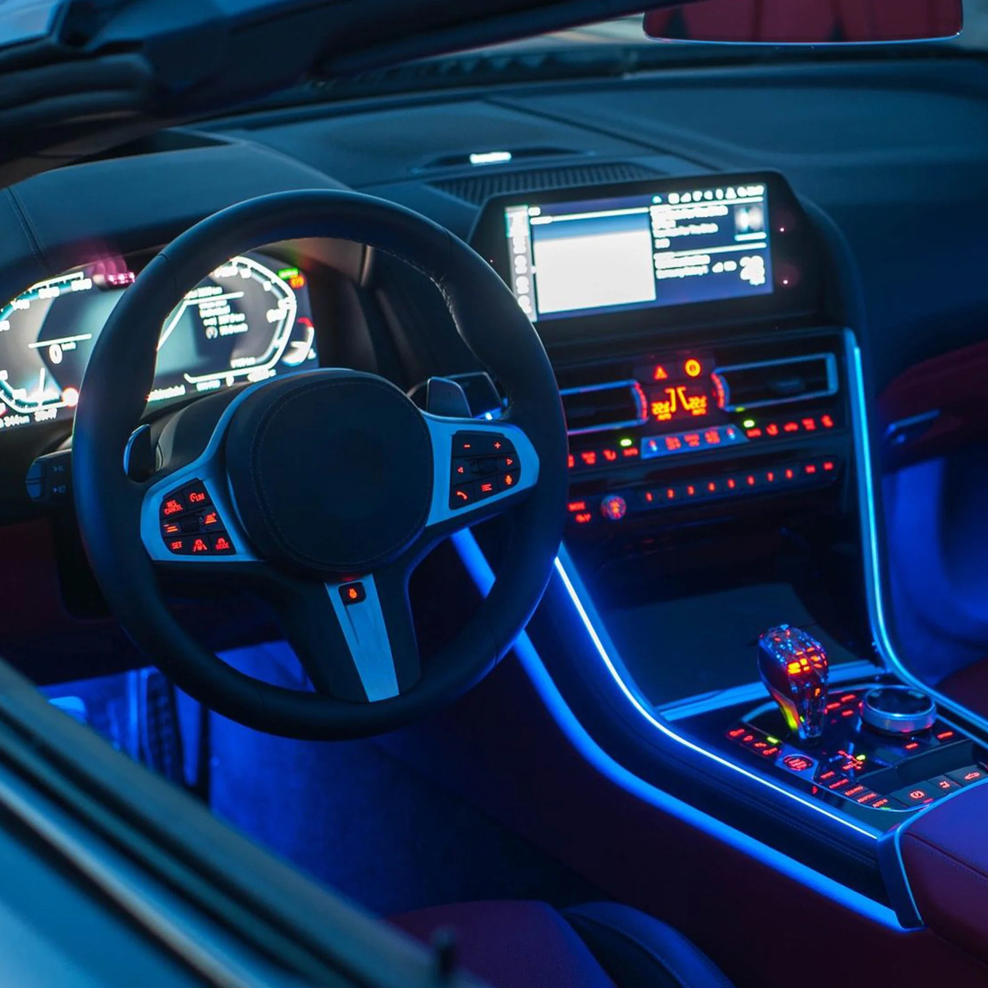 2-Pack Bluetooth Car Interior LED Accent Lights - Image 4