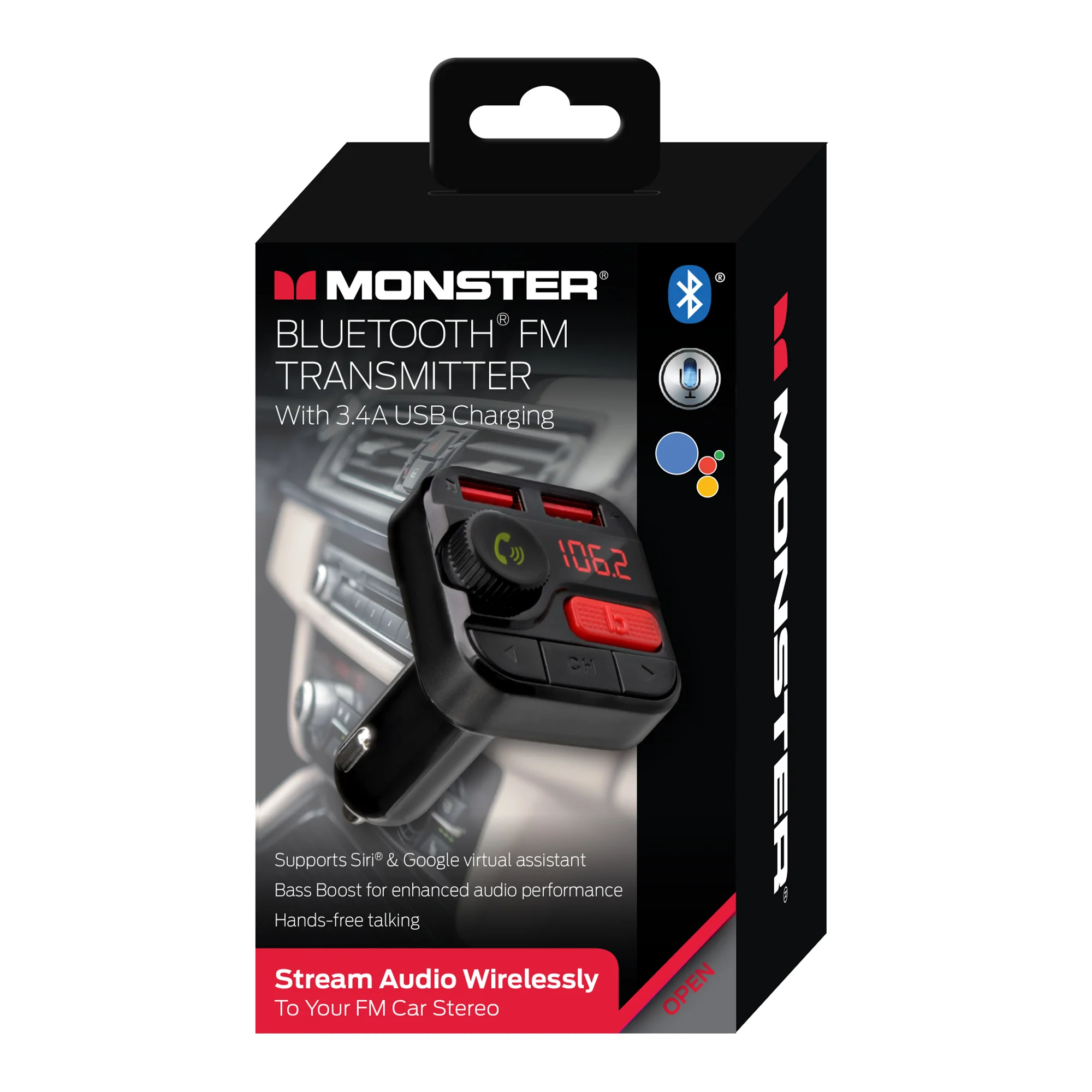 Bluetooth FM Transmitter with 3.4 Amp Charging Ports - Image 6