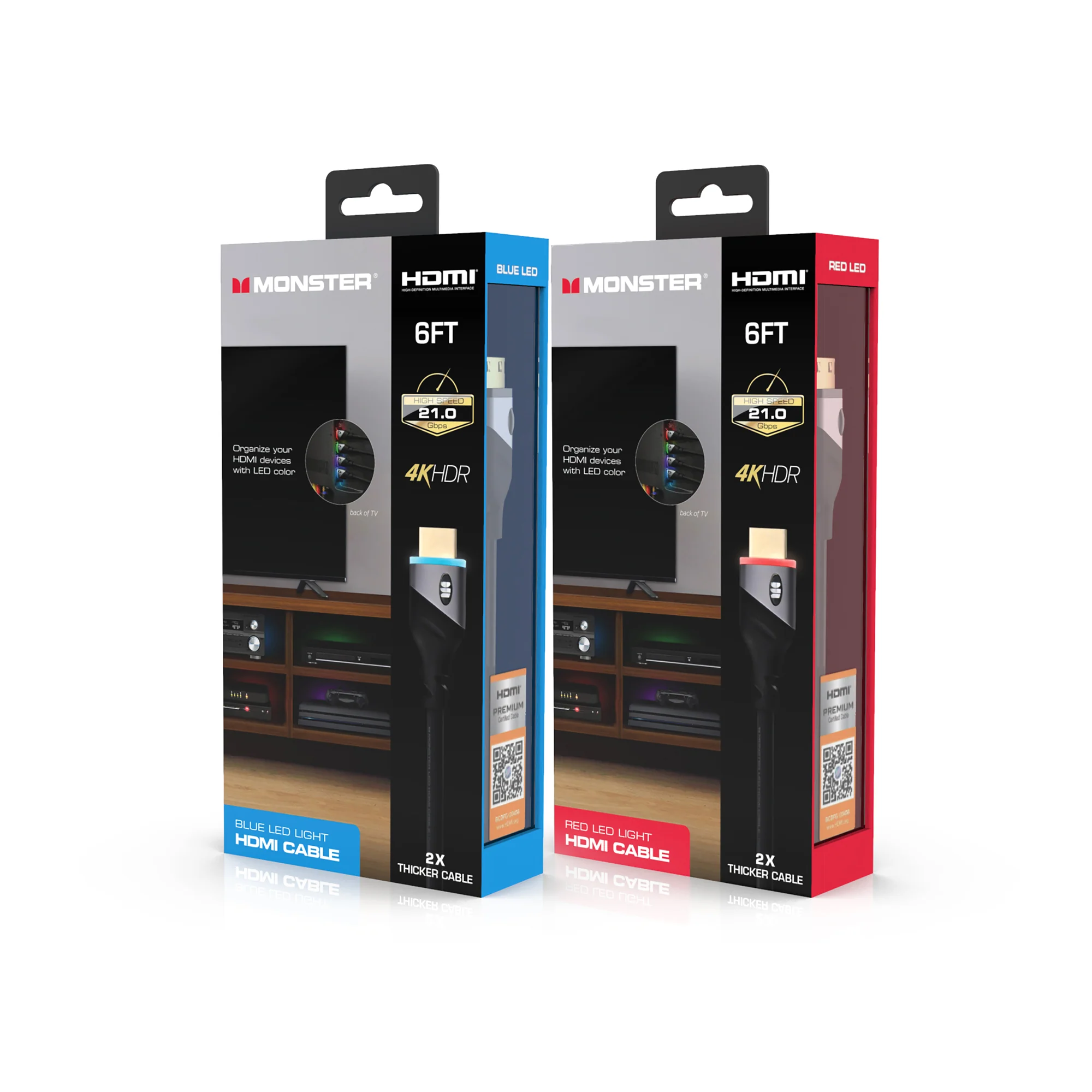 Built-in LED Light 4K HDR 6ft High Speed HDMI Cable - Image 11