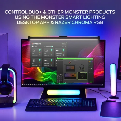 Duo Monitor Light Bar: Reduce Glare, Enhance Comfort, Boost Style, Level Up Your Gaming Atmosphere - Image 3