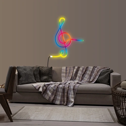 Smart 16.4 Ft Neon Outdoor LED Light Strip, RGB+IC Wi-Fi LED Rope Light, IP66 Water & Weather Resistant - Image 4
