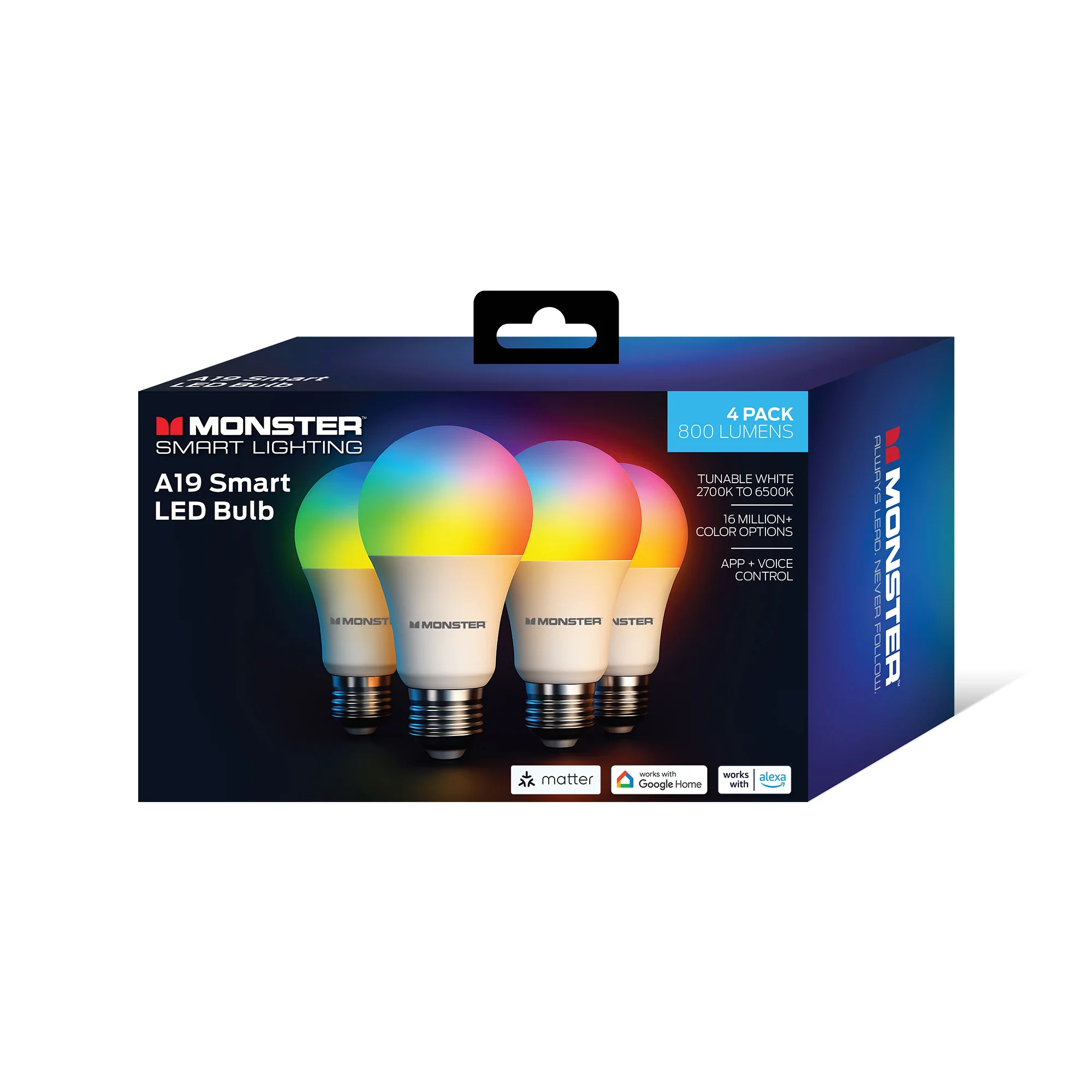 MN SMT RGB+CCT A19E26Bulb 4pk - Image 8