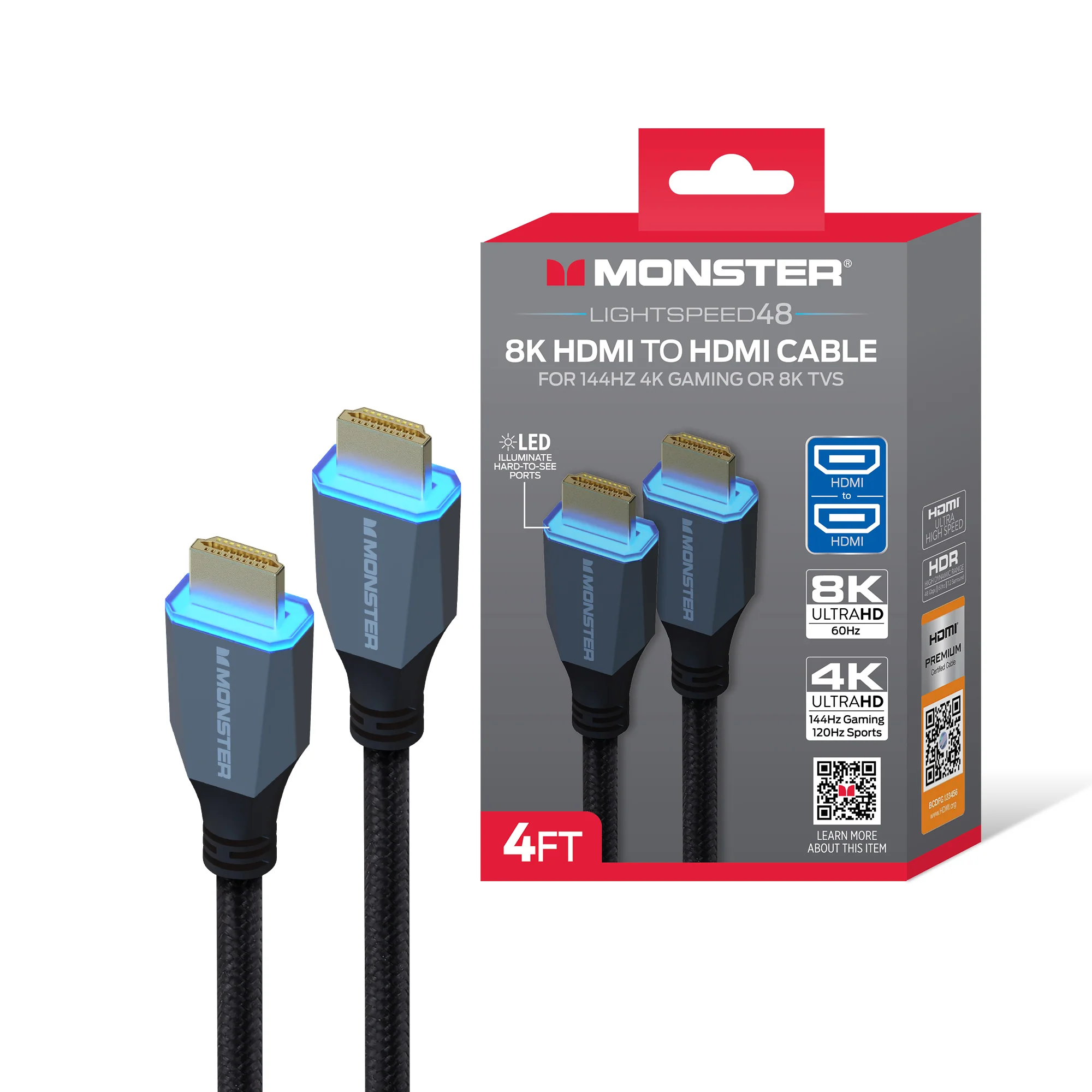 Monster 8K HDMI Cable 4ft
