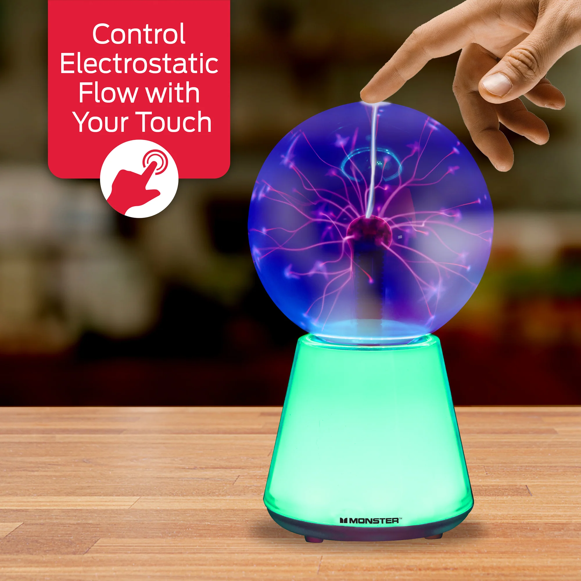 5.5" Plasma Sphere Multicolor Base, Timer Mode, Control Electrostatic Flow with Touch - Image 3