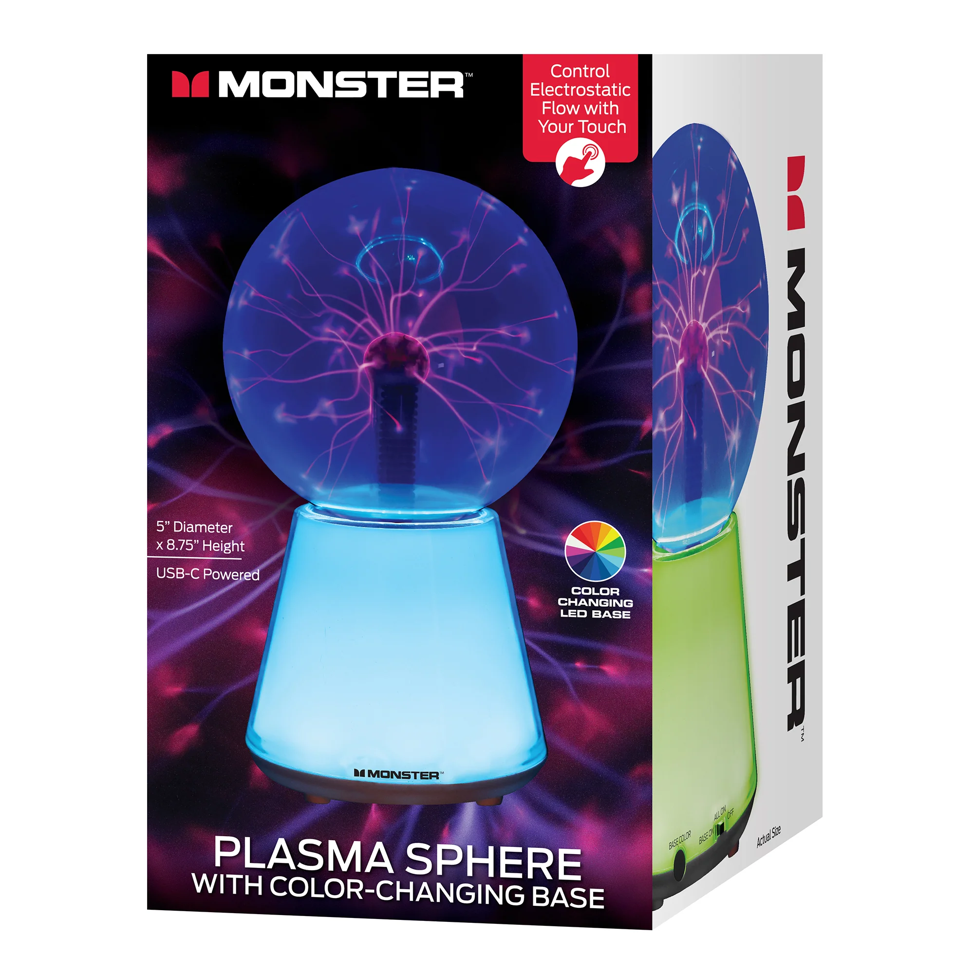 5.5" Plasma Sphere Multicolor Base, Timer Mode, Control Electrostatic Flow with Touch - Image 8