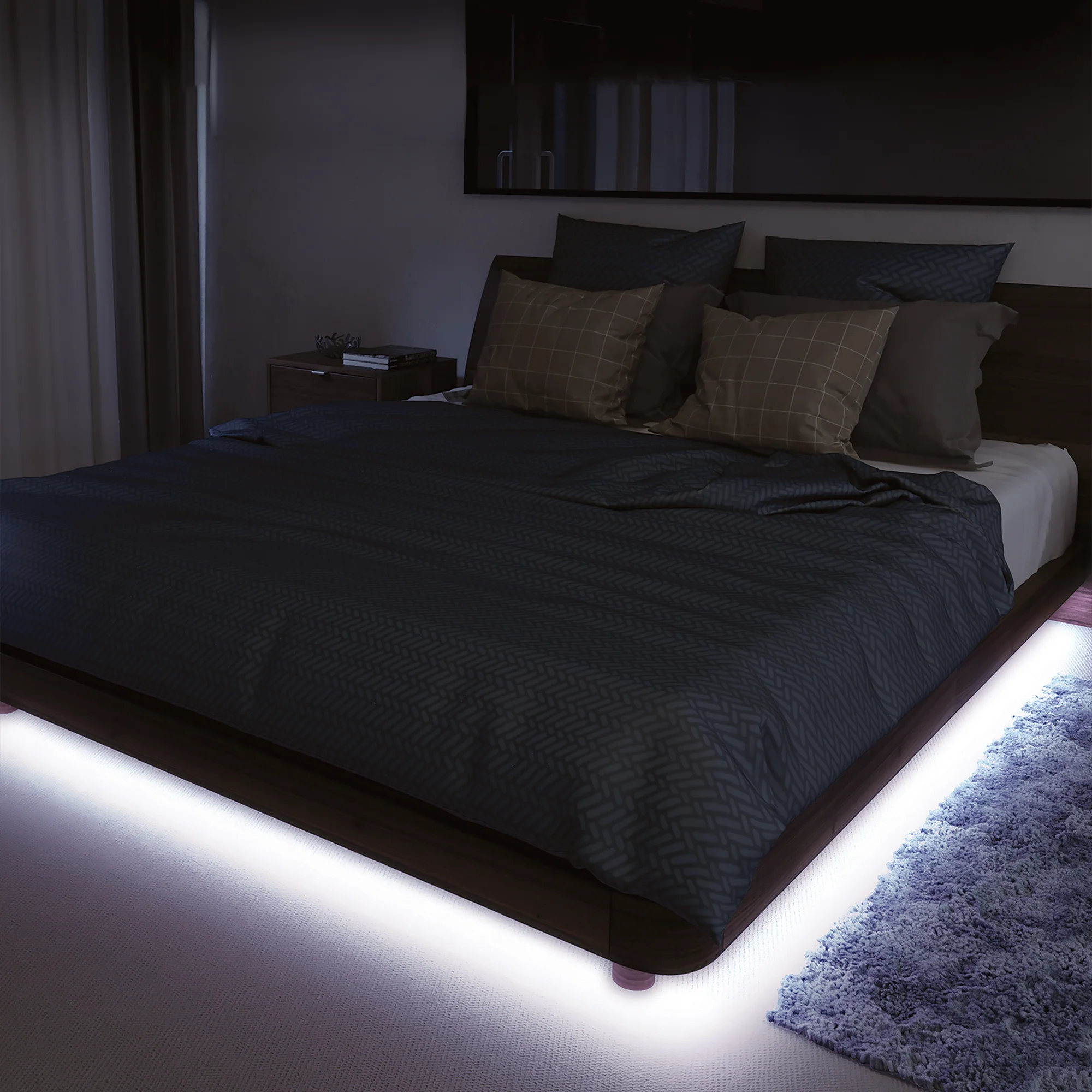 Motion Activated 6.5ft Multi-Color LED Light Strip, Multi-White Remote Control - Image 4