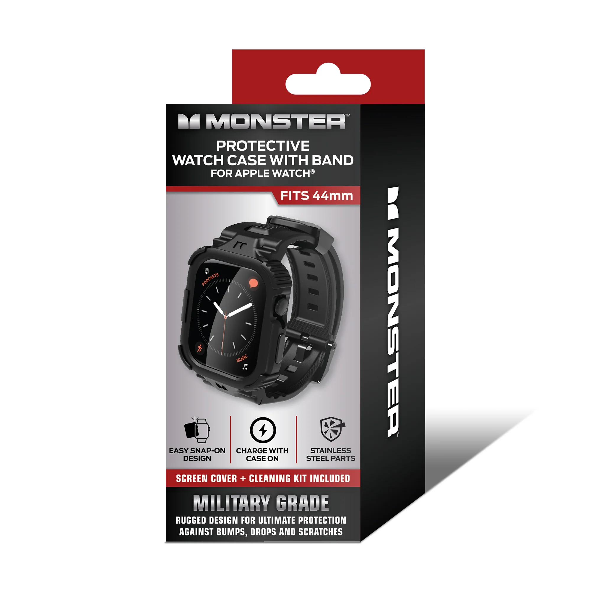 Rugged 44mm Watch Band with Screen Protector and Case - Military-Grade Protection - Image 9