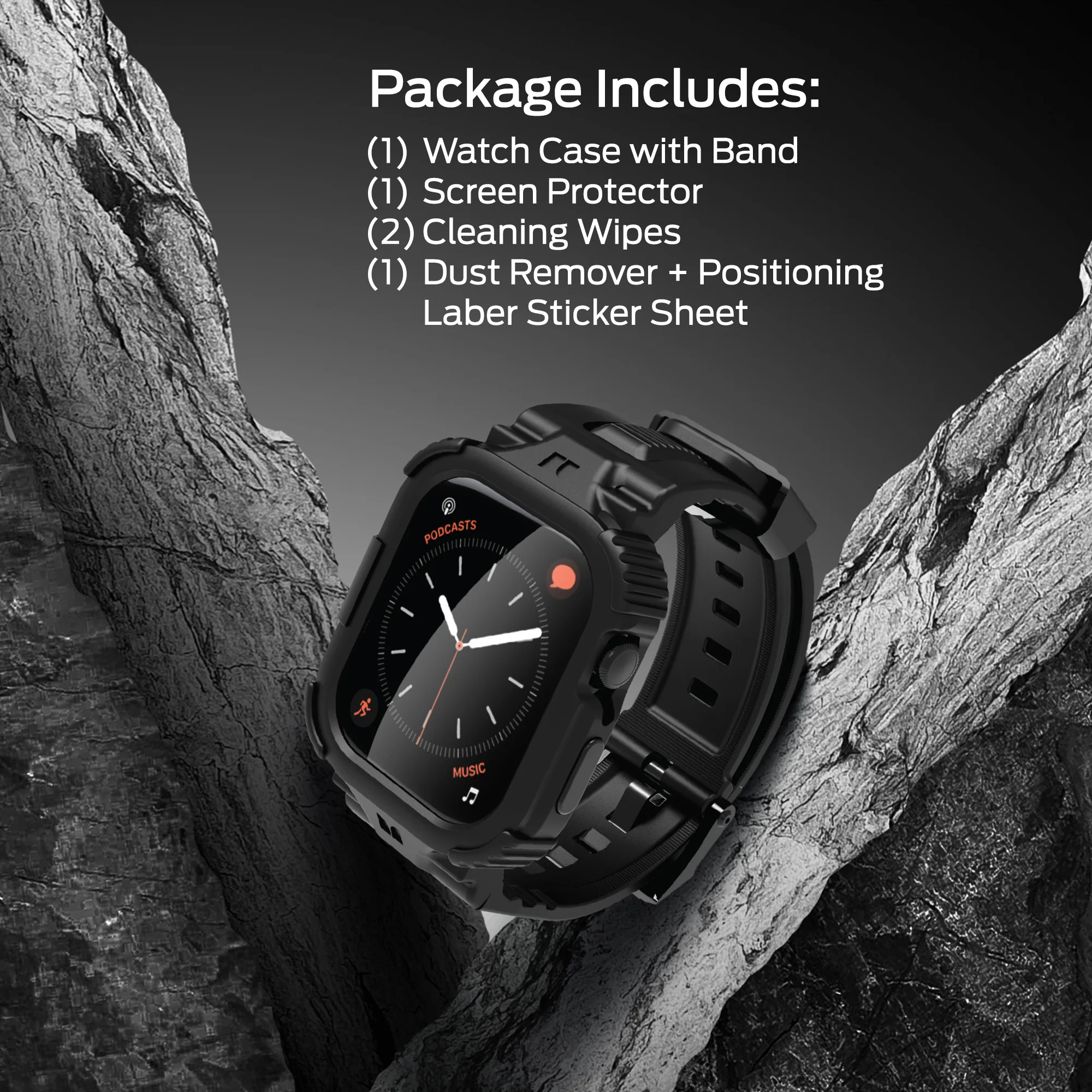 Rugged 46mm Watch Band with Screen Protector and Raised Bezel for Drop Protection - Military Grade Case - Image 8