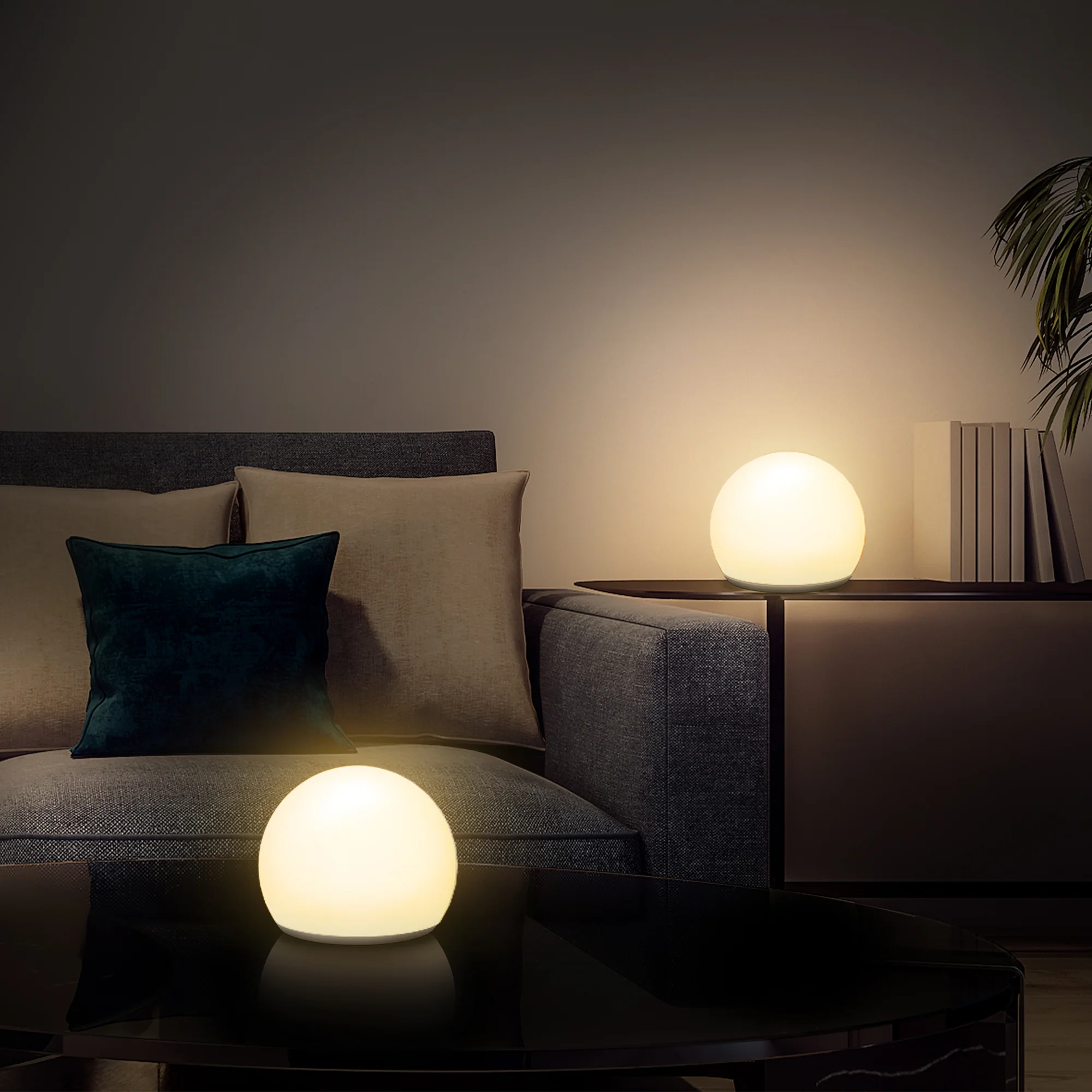 Smart 7" Portable Outdoor Multi-Color LED Light Orb, Rechargeable, Voice Control, IP66 Weather & Water Resistant - Image 5