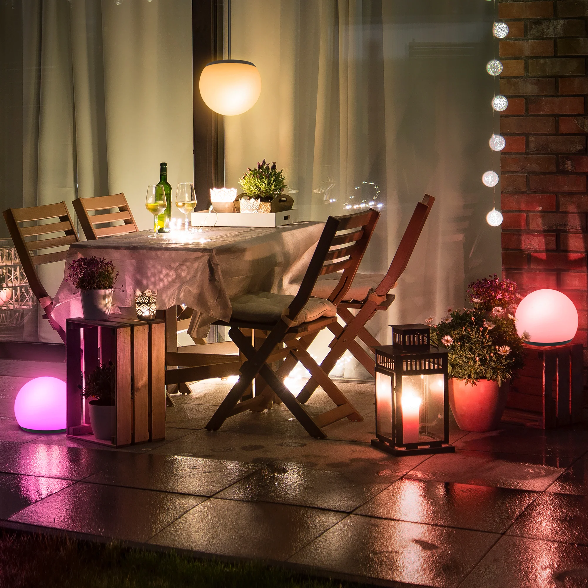 Smart 7" Portable Outdoor Multi-Color LED Light Orb, Rechargeable, Voice Control, IP66 Weather & Water Resistant - Image 7