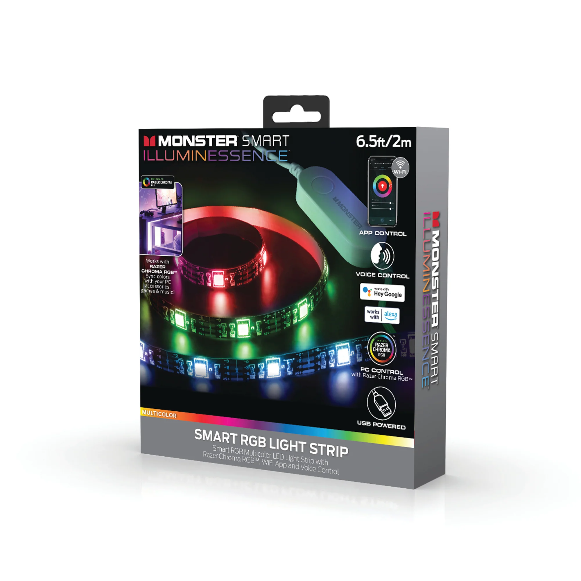 6.5ft Smart App Wifi Multi-Color LED Light Strip, Voice Activated - Image 7