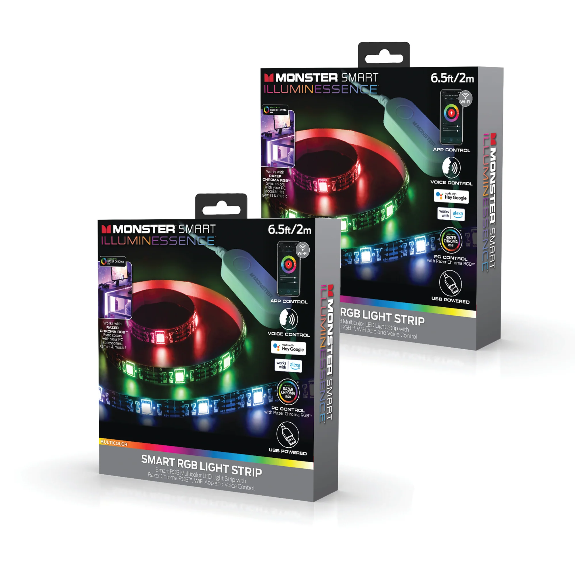 6.5ft Smart App Wifi Multi-Color LED Light Strip, Voice Activated - Image 8