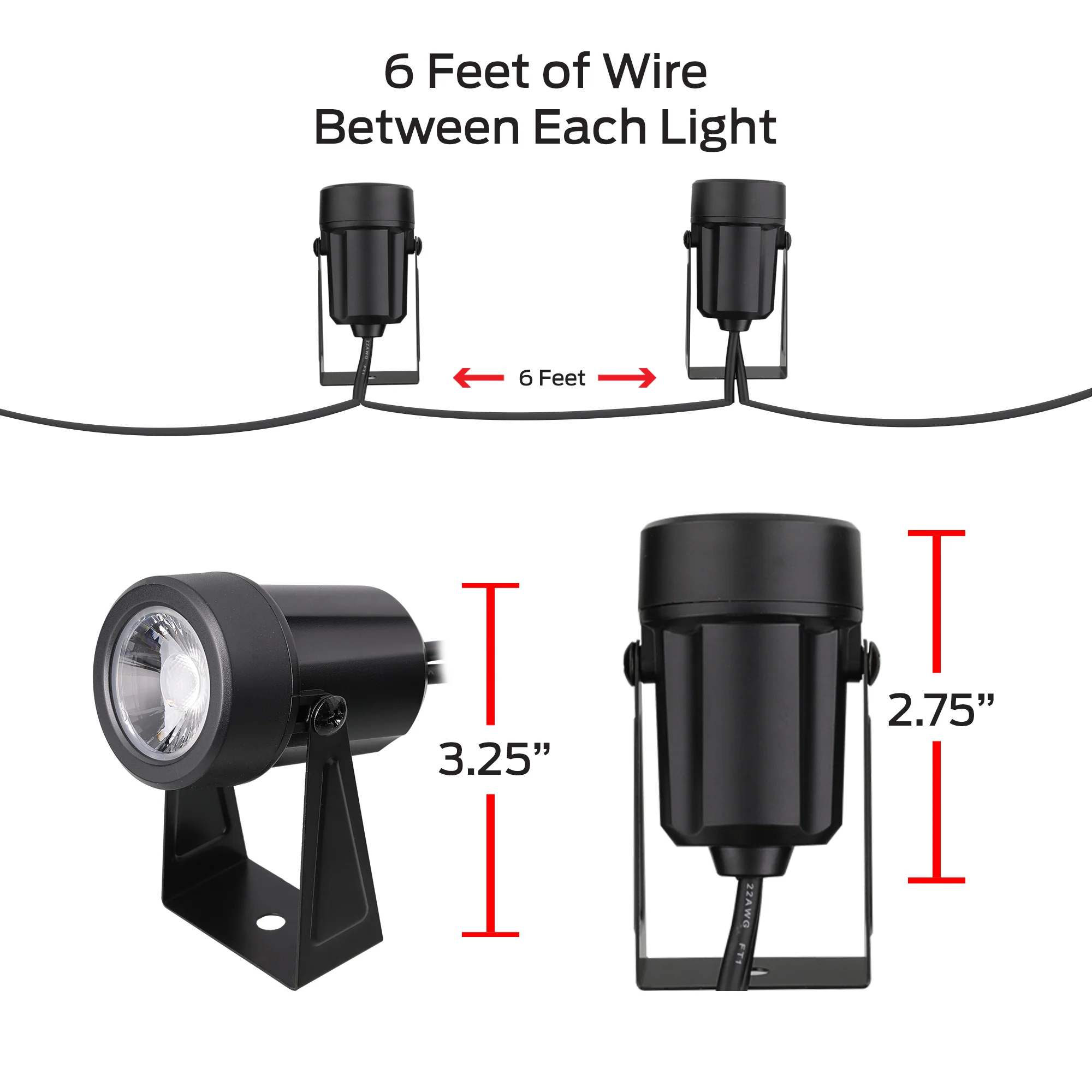 Smart Outdoor Sound Reactive Spotlights 2 Pack, Dimmable LEDs, IP66 Water & Weather Resistant - Image 7