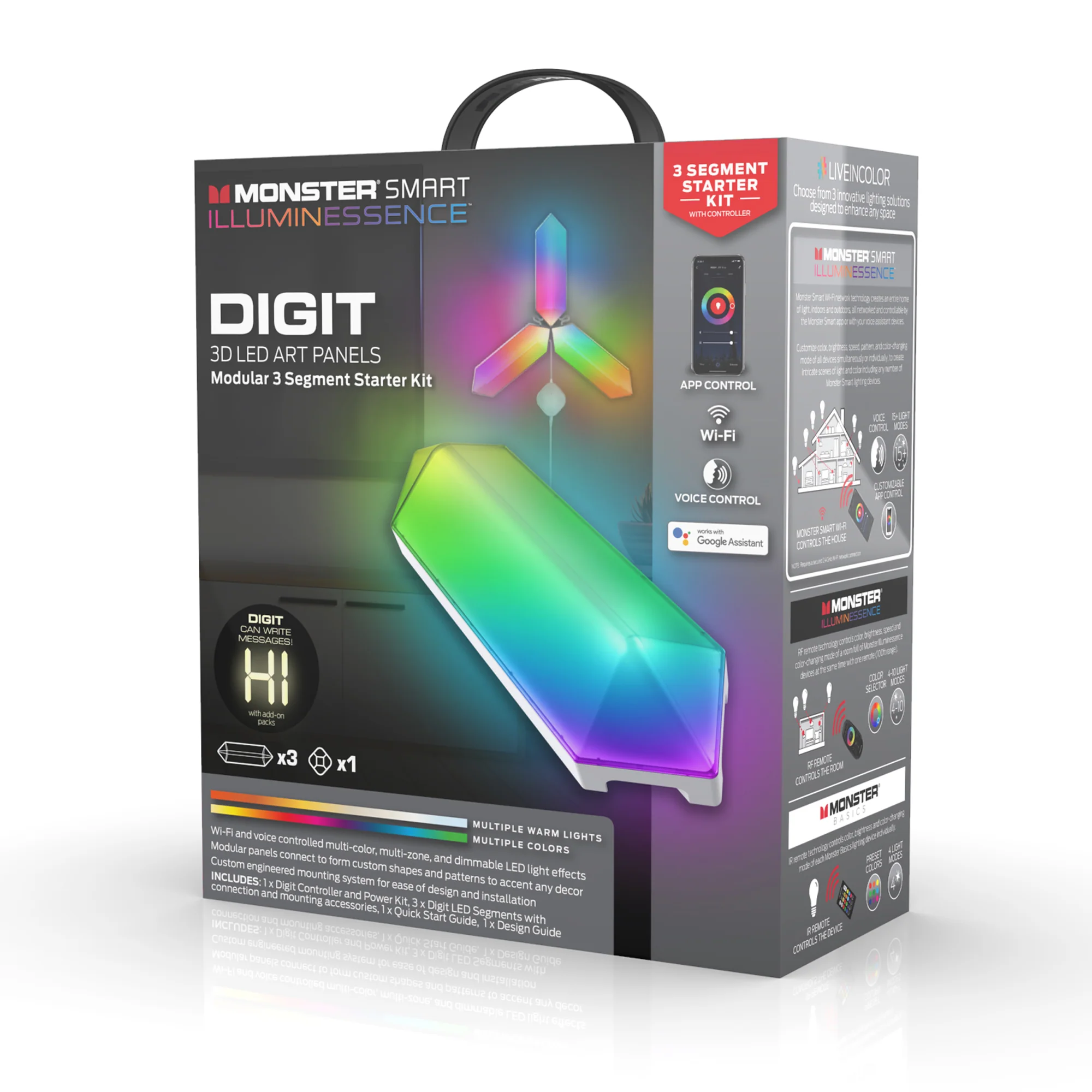 Smart Wi-Fi 3D 3-Segment Digit LED Art Panel Starter Kit - Image 8
