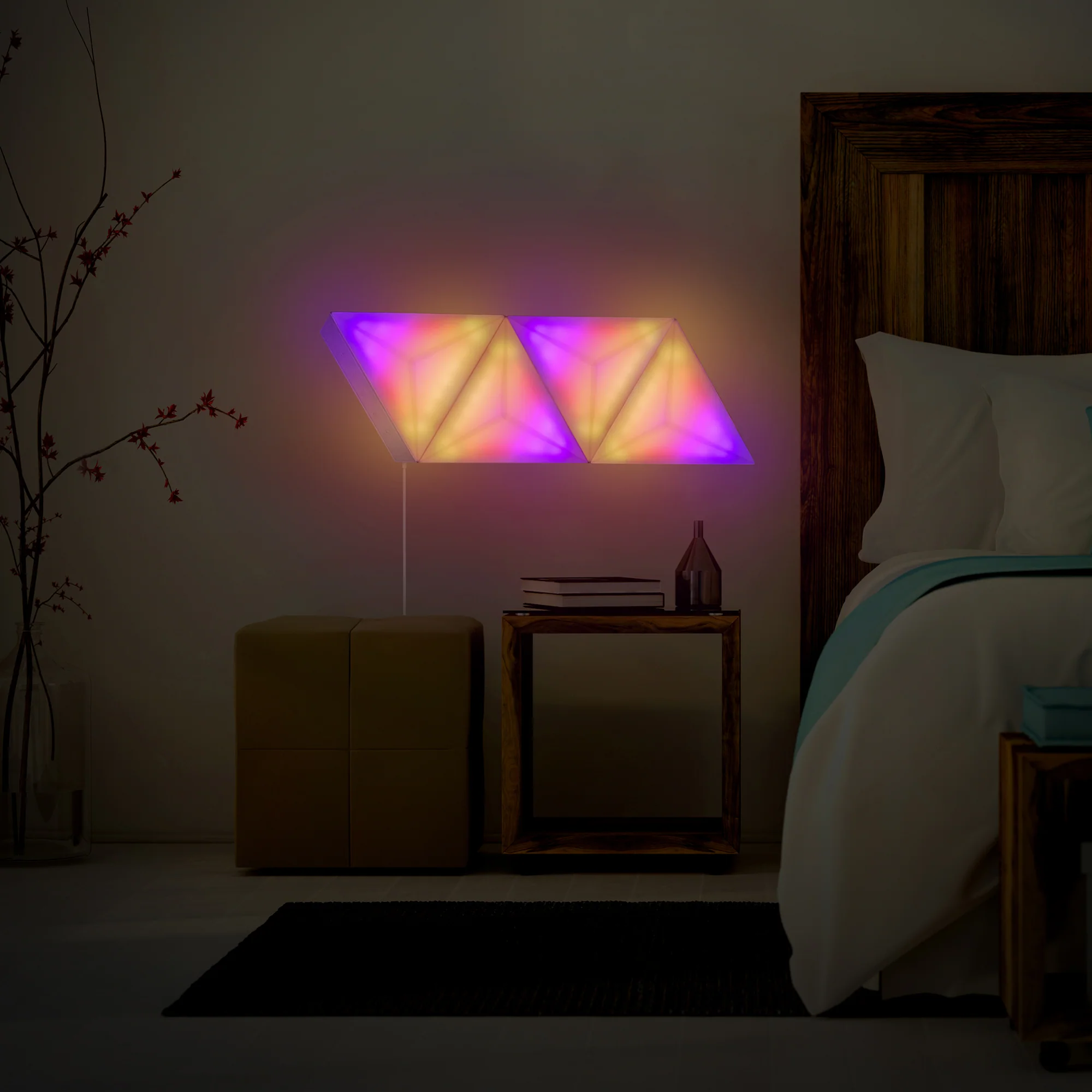 Smart Wi-Fi 3D 4-Panel Prism LED Art Panel Starter Kit - Image 4
