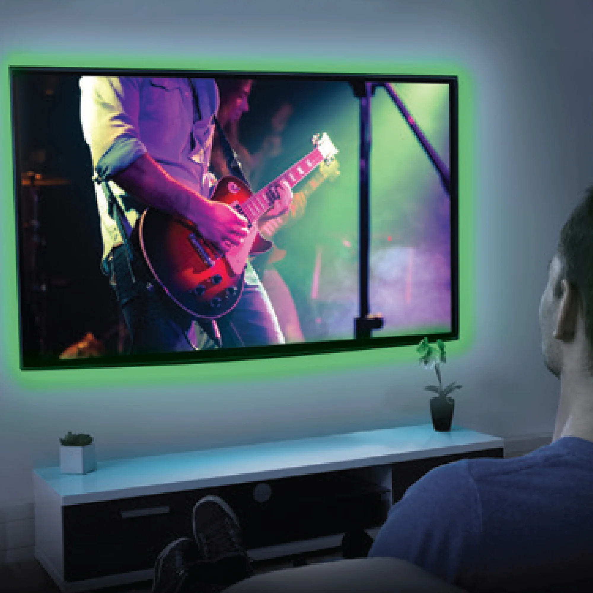 Sound Reactive 6.5 ft Multi-Color LED Light Strip, Remote Control - Image 2