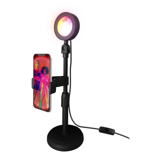 Sunset Selfie Lamp Light, Multi-color LED Lights, TikTok, Smartphone Mount - Image 5